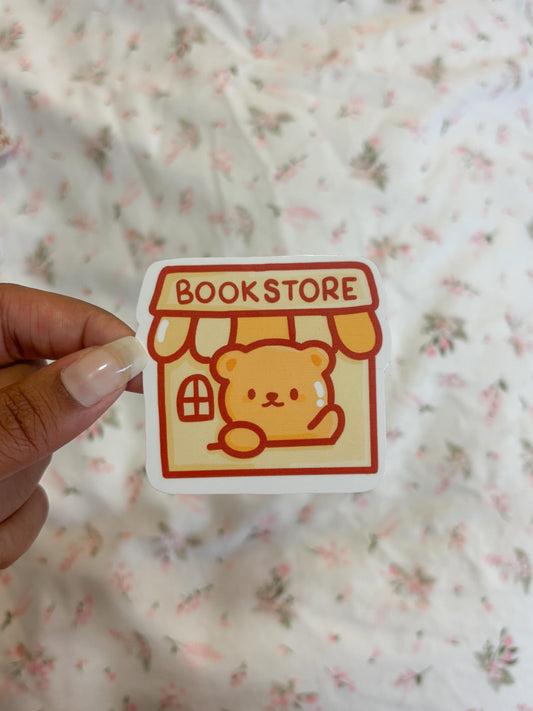 bookstore bear sticker