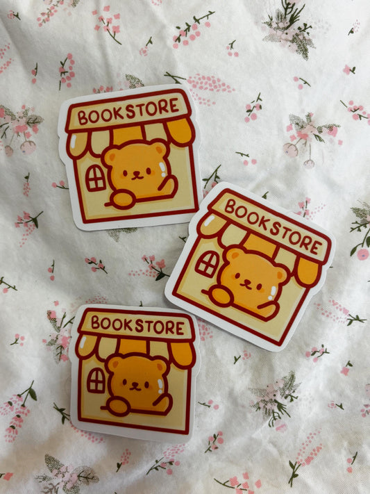 bookstore bear sticker