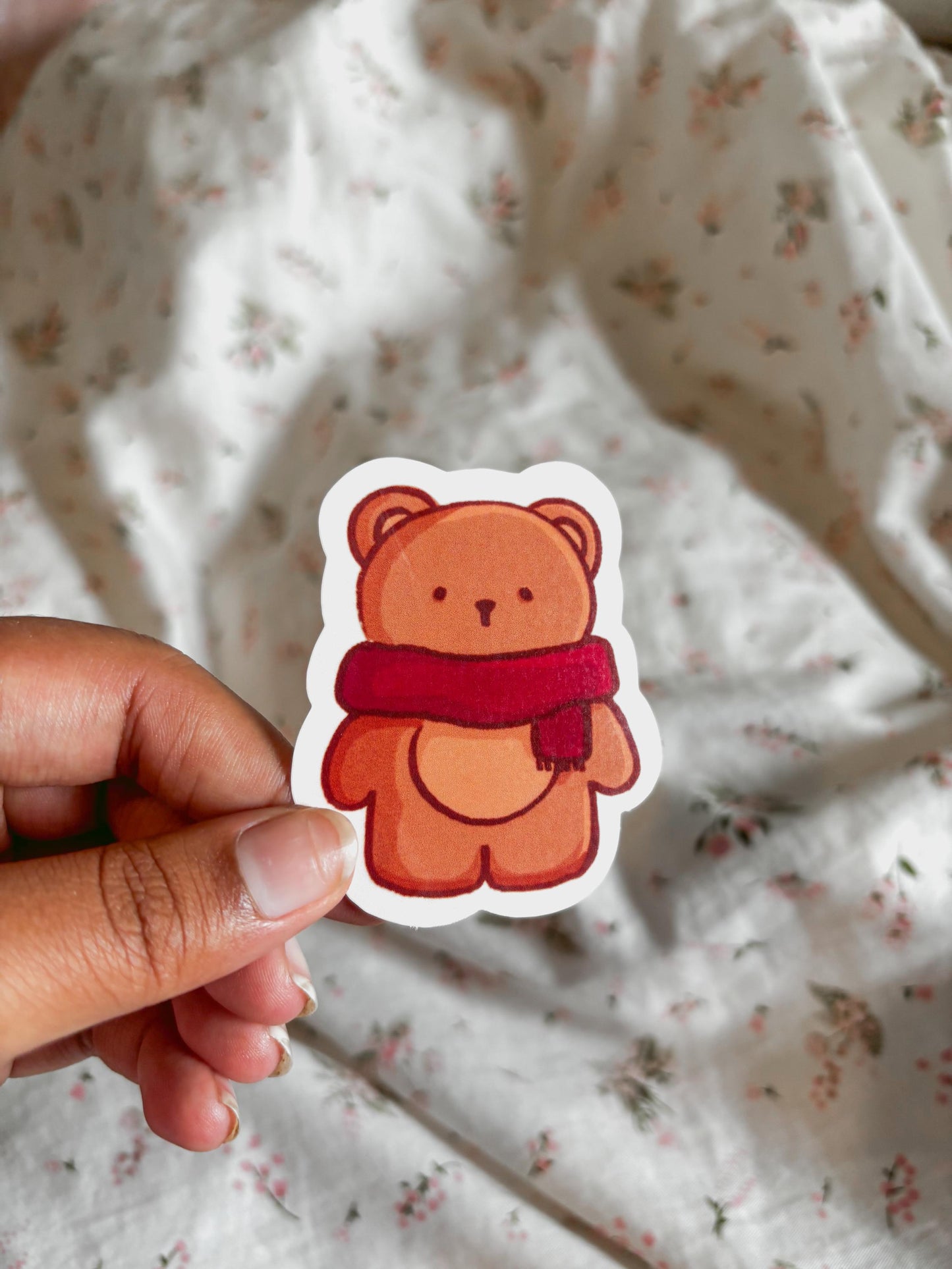 autumn bear sticker