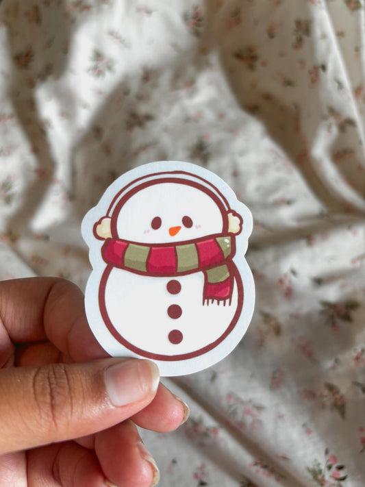 cute snowman vinyl sticker