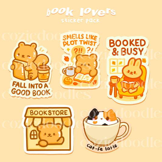 book lover sticker pack