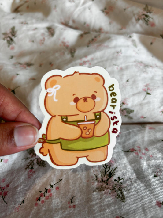 barista coffee shop sticker