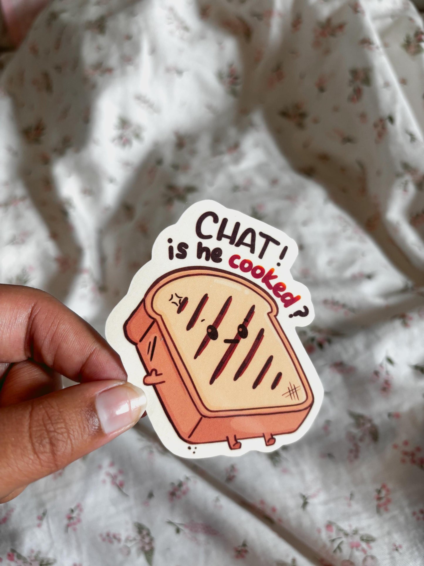 is he cooked sticker