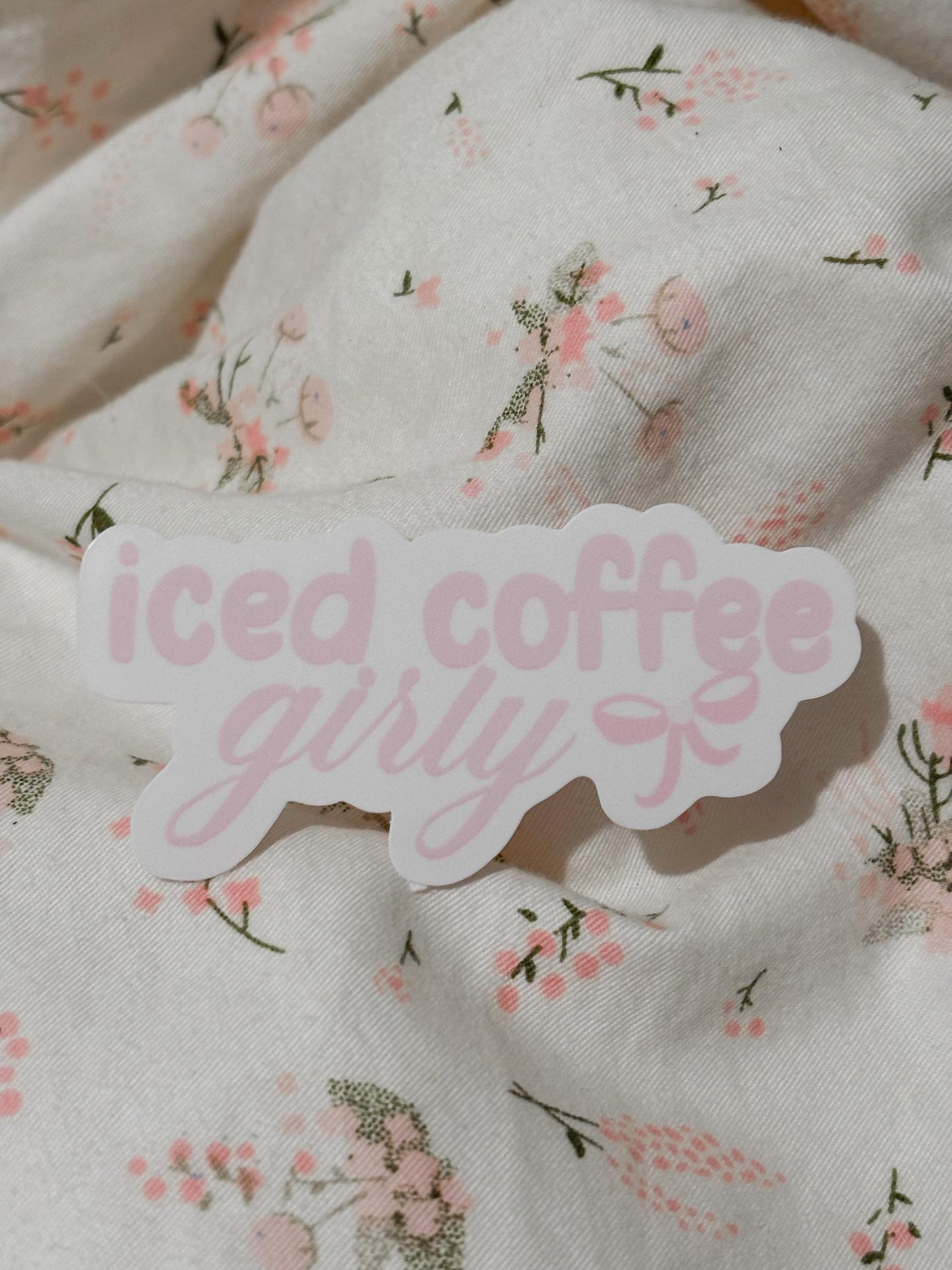 iced coffee girly sticker
