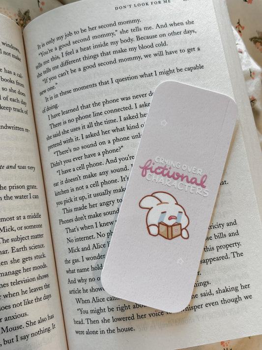 crying over fictional characters bookmark